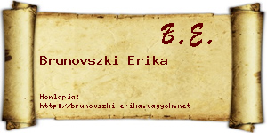 Brunovszki Erika névjegykártya